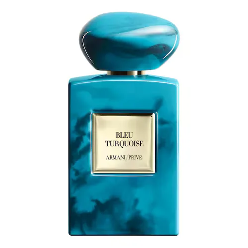 Flacon de parfum Bleu Turquoise — Armani / Privé, disponible sur EAU TURQUOISE
